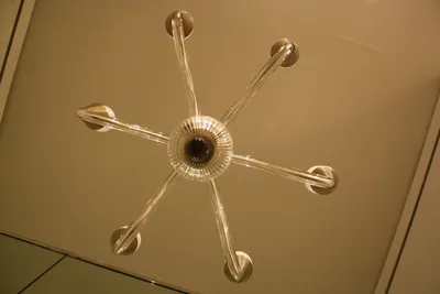 Six-Arm Glass Chandelier — image 17