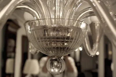 Six-Arm Glass Chandelier — image 15