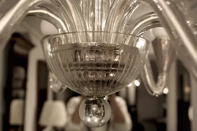 Six-Arm Glass Chandelier — image 6