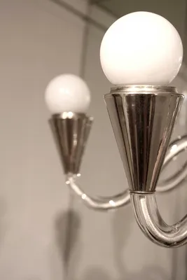 Six-Arm Glass Chandelier — image 5