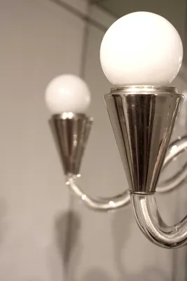 Six-Arm Glass Chandelier — image 3
