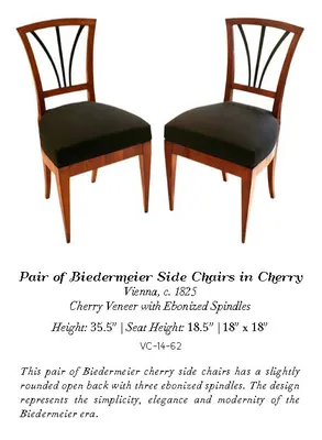 Pair of Biedermeier Side Chairs — image 2