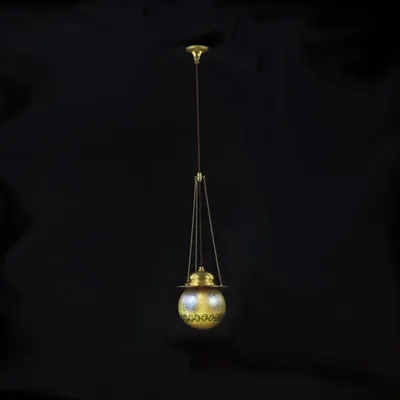 Precious Loetz Witwe Vienna Secession Hanging Lamp — image 10