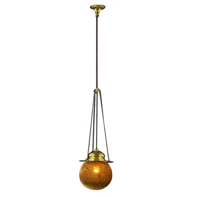 Precious Loetz Witwe Vienna Secession Hanging Lamp