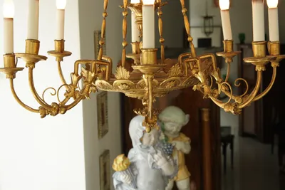 Biedermeier Eight-Arm Chandelier — image 20