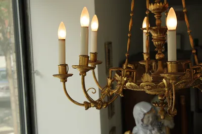 Biedermeier Eight-Arm Chandelier — image 15