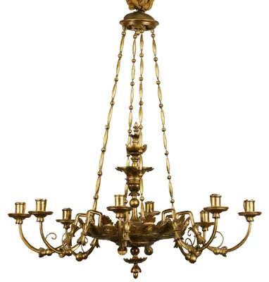 Biedermeier Eight-Arm Chandelier — image 4