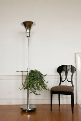 Art Deco Chrome Floor Lamp — image 2