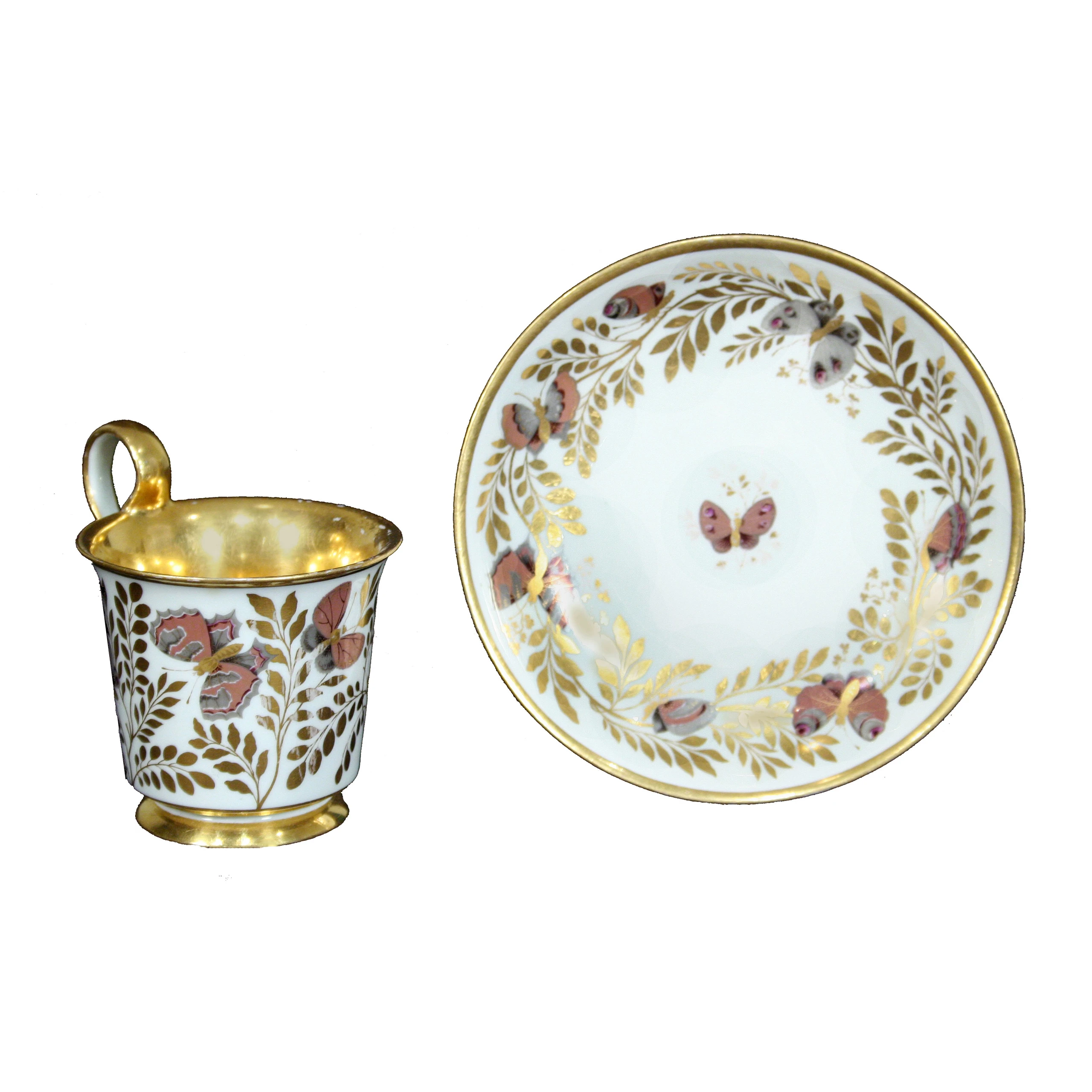 Butterfly cup and saucer