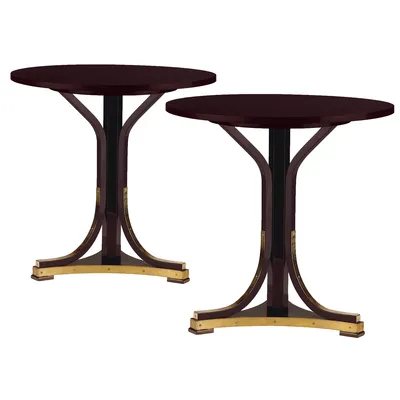 Otto Wagner round tables-pair