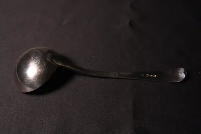 Pair English silver sauce ladles — image 49
