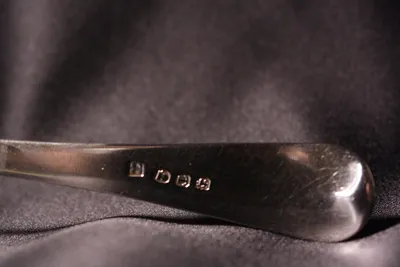 Pair English silver sauce ladles — image 16