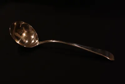 Pair English silver sauce ladles — image 35
