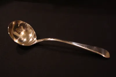 Pair English silver sauce ladles — image 34