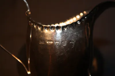 George III silver creamer — image 5