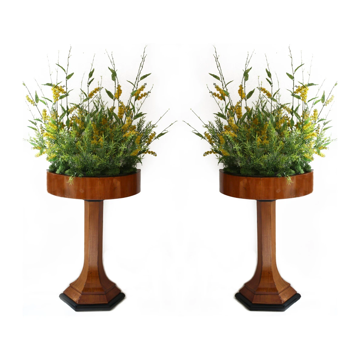 Pair Biedermeier flower tables