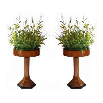 Pair Biedermeier flower tables