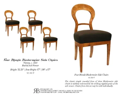 Two Blonde Ash Side Chairs — image 8