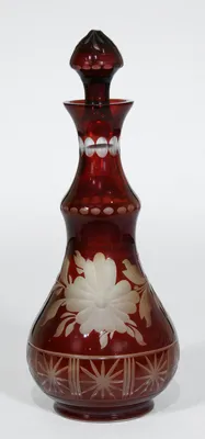 Cranberry Glass Decanter — image 2