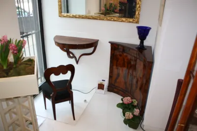Biedermeier walnut console — image 9