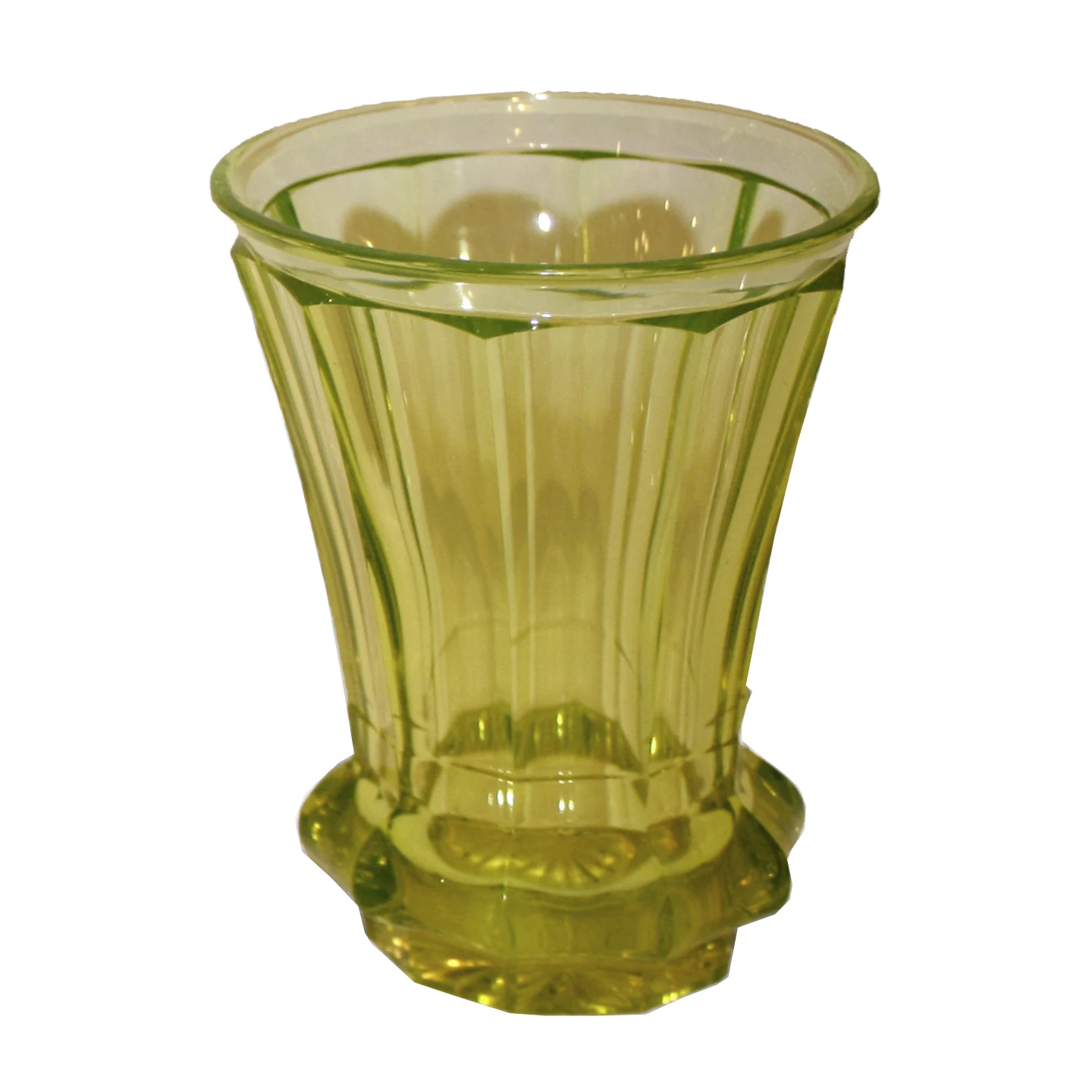 Bohemian Lime Color Glass Beaker