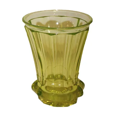 Bohemian Lime Color Glass Beaker