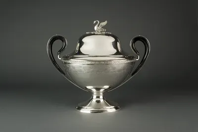 Empire silver tureen w/swan — image 79