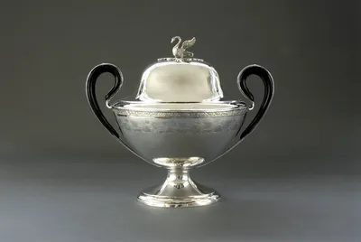 Empire silver tureen w/swan — image 32