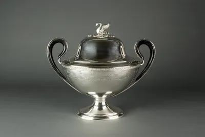 Empire silver tureen w/swan — image 96