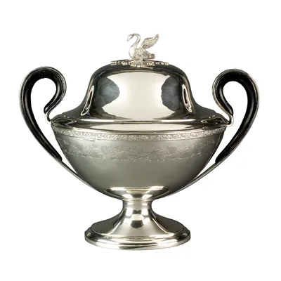 Empire silver tureen w/swan