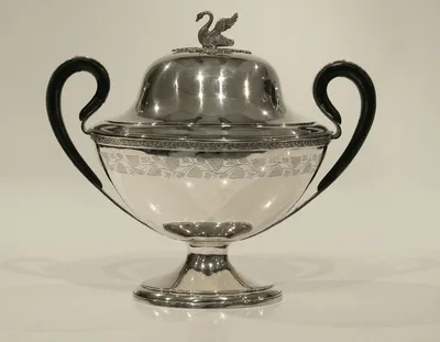 Empire silver tureen w/swan — image 133