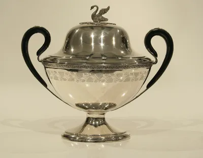 Empire silver tureen w/swan — image 40