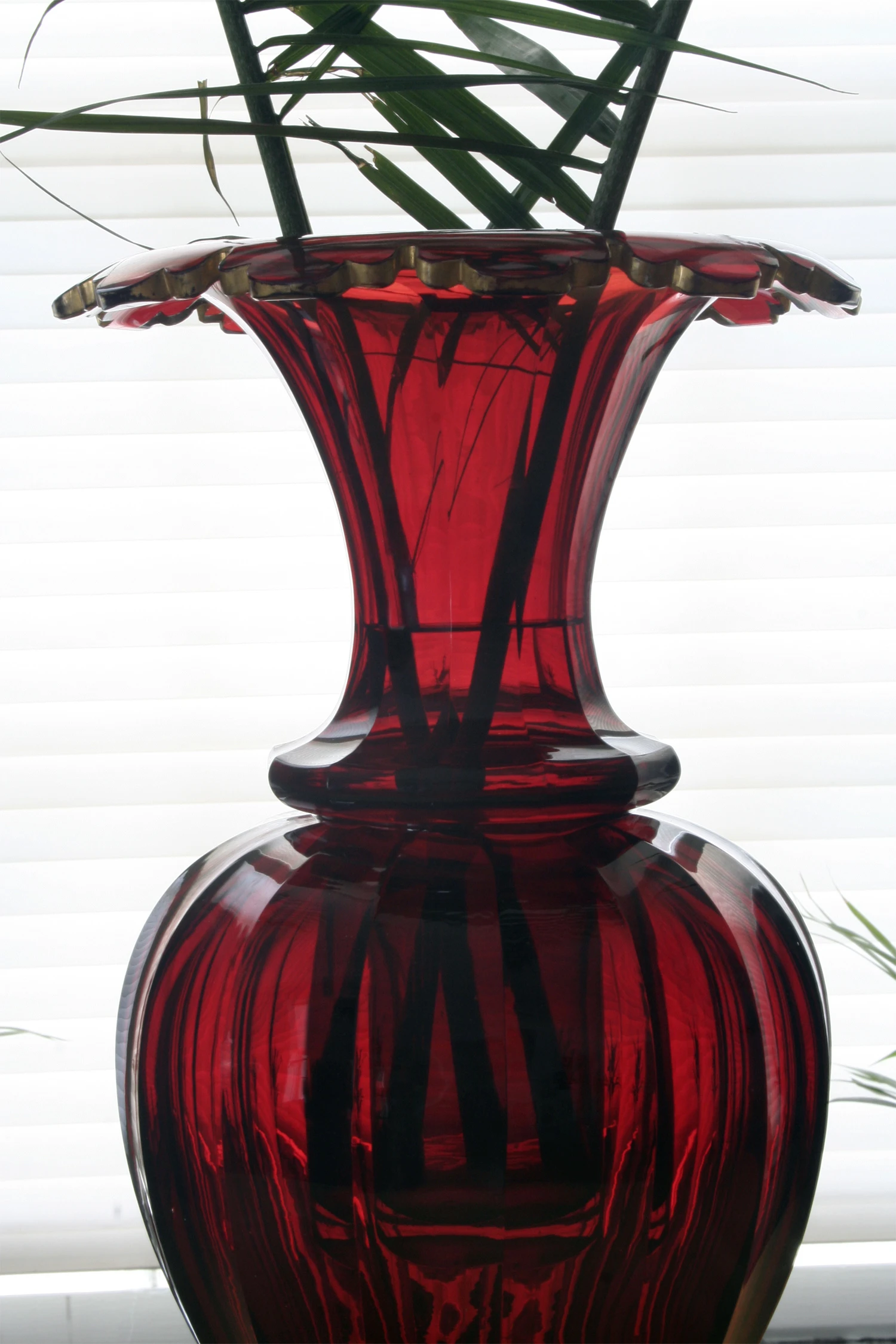 Bohemian Ruby Glass Vase