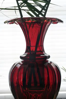 Bohemian Ruby Glass Vase