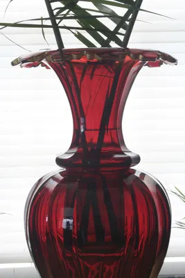 Bohemian Ruby Glass Vase — image 12