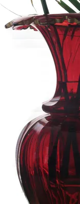 Bohemian Ruby Glass Vase — image 3