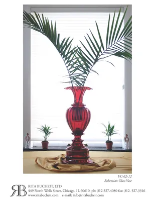 Bohemian Ruby Glass Vase — image 4