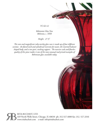 Bohemian Ruby Glass Vase — image 7