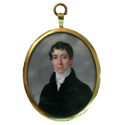 French miniature of a young man