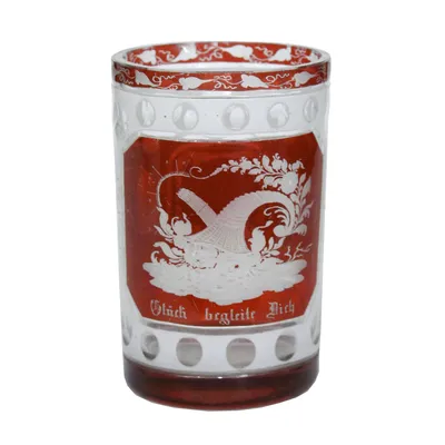 Ruby Engraved Glass